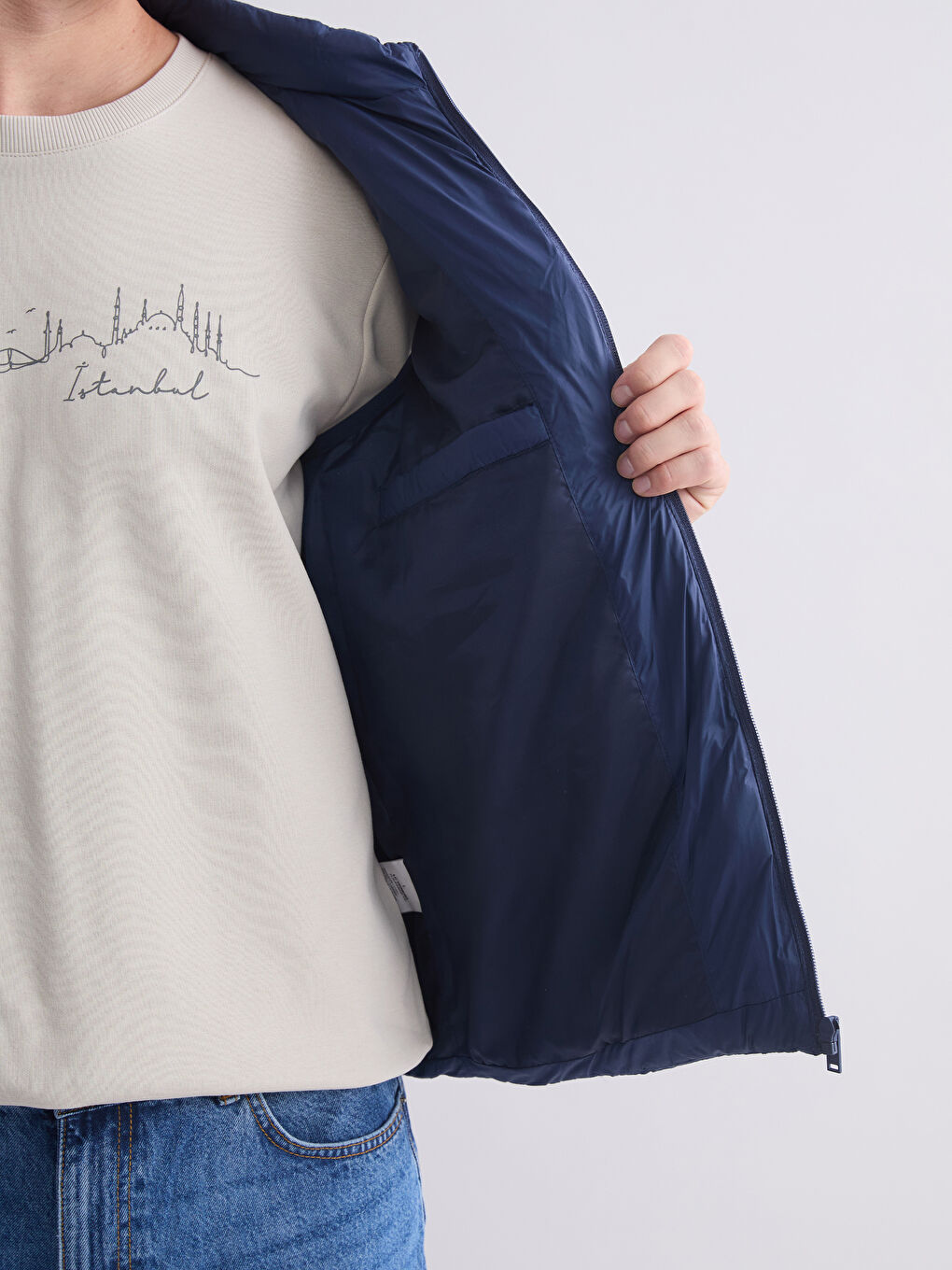 Standard-Fit High-Neck Puffer Vest-3