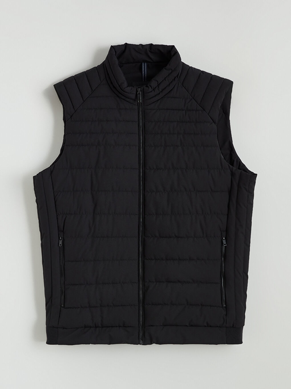 Siyah Standart Kalıp Dik Yaka Erkek Şişme Yelek-10