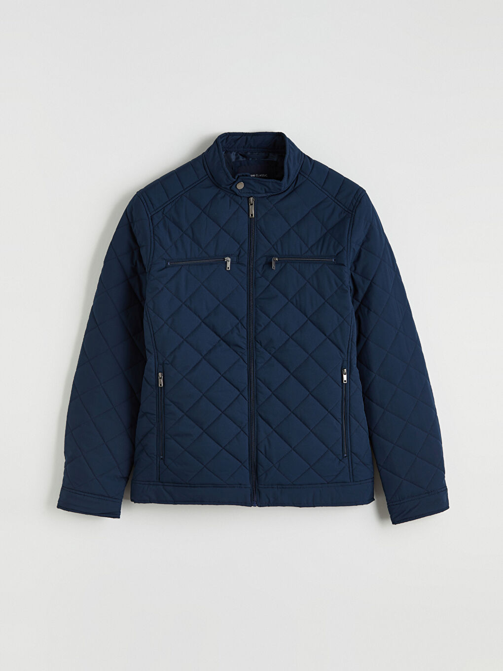 Lacivert Standart Kalıp Kapitoneli Erkek Mont