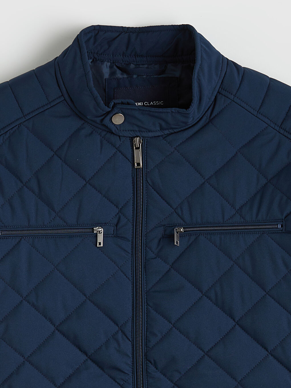 Lacivert Standart Kalıp Kapitoneli Erkek Mont-2