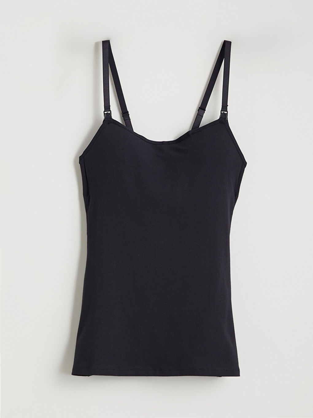 U-Neck Plain Strappy Maternity Nursing Tank Top