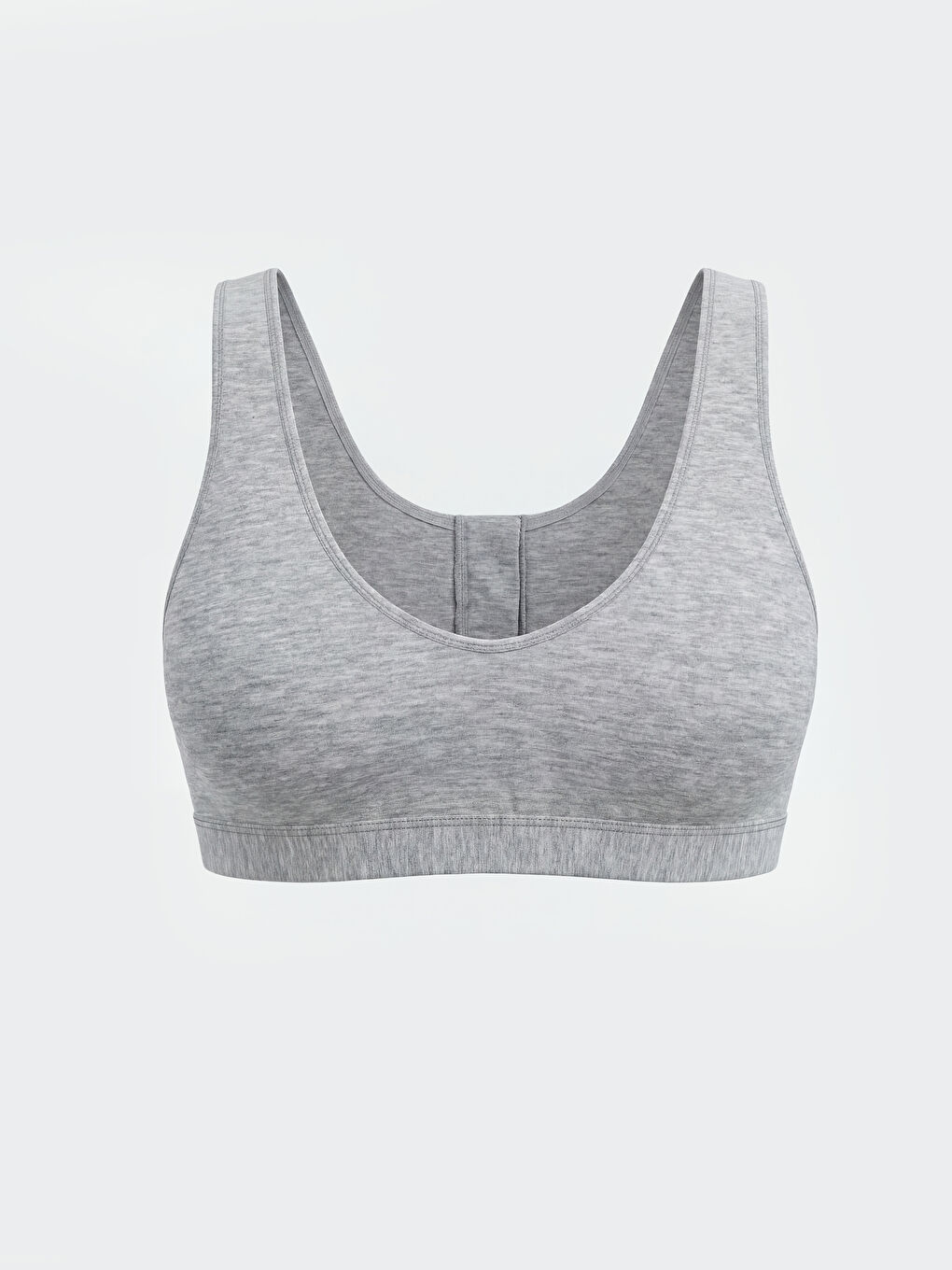 Gri Balensiz Dolgusuz Düz Emzirme Sütyeni-1