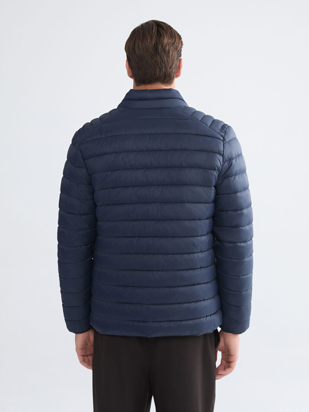 Мужчины Синий Пуховое пальто-4