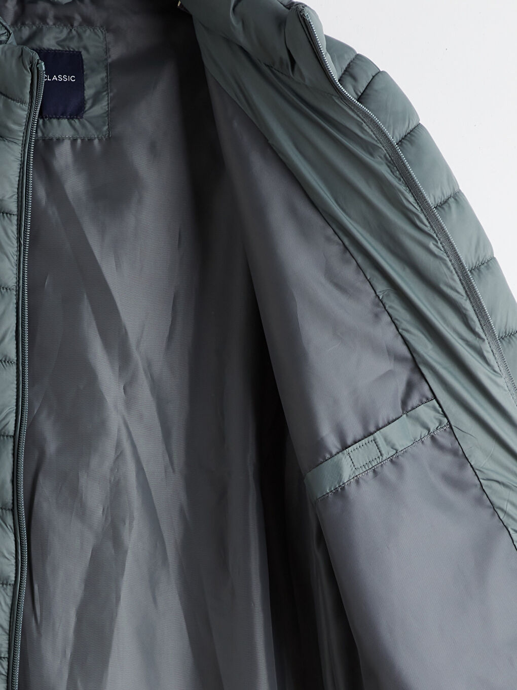 Мужчины Зелёный Пуховое пальто-7