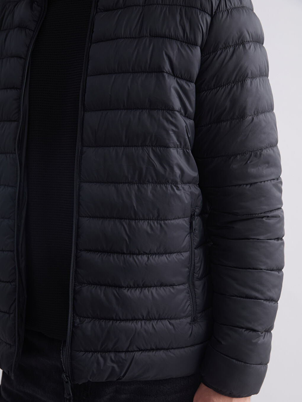 Мужчины Черный Пуховое пальто-2