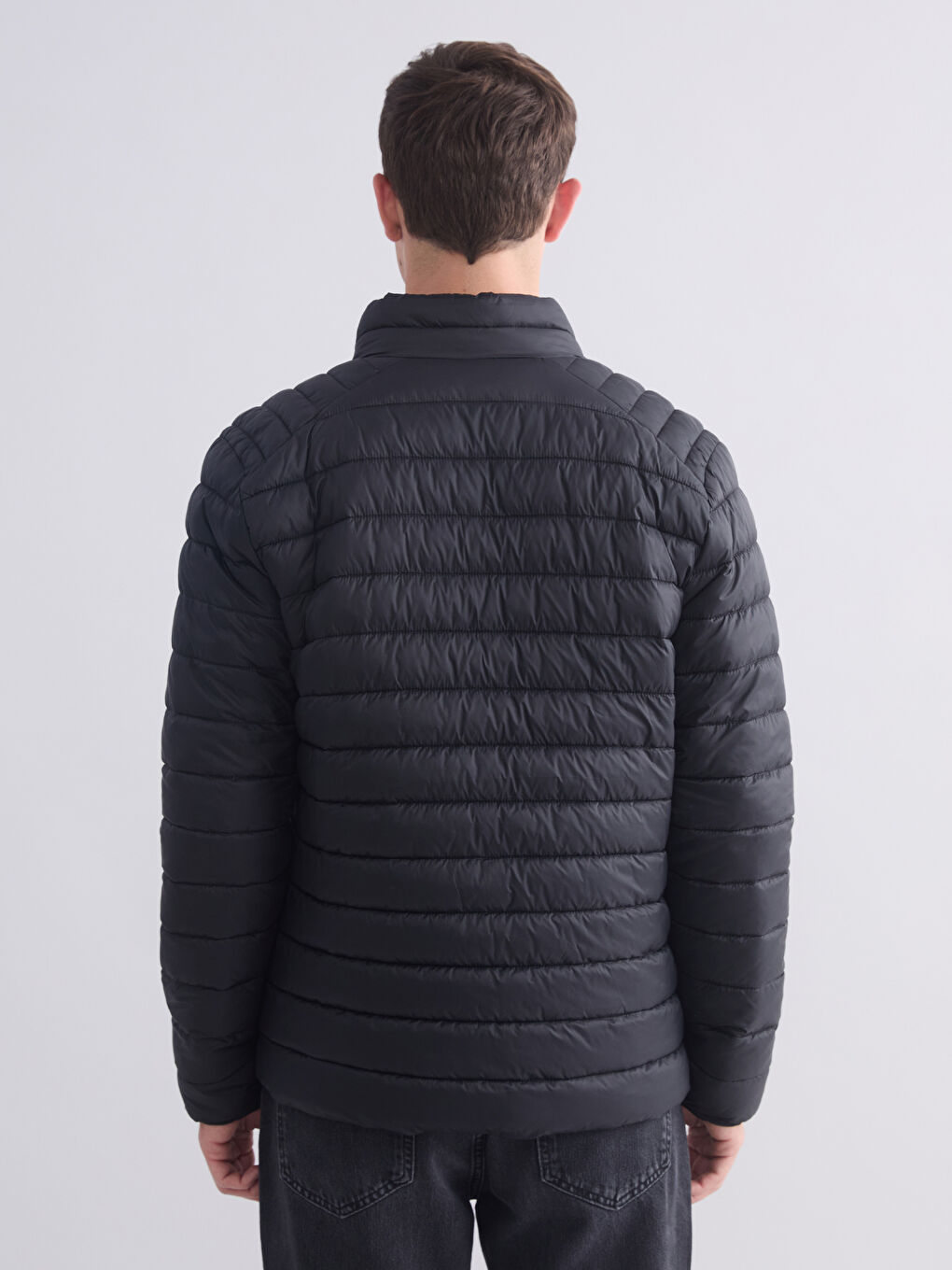 Мужчины Черный Пуховое пальто-4