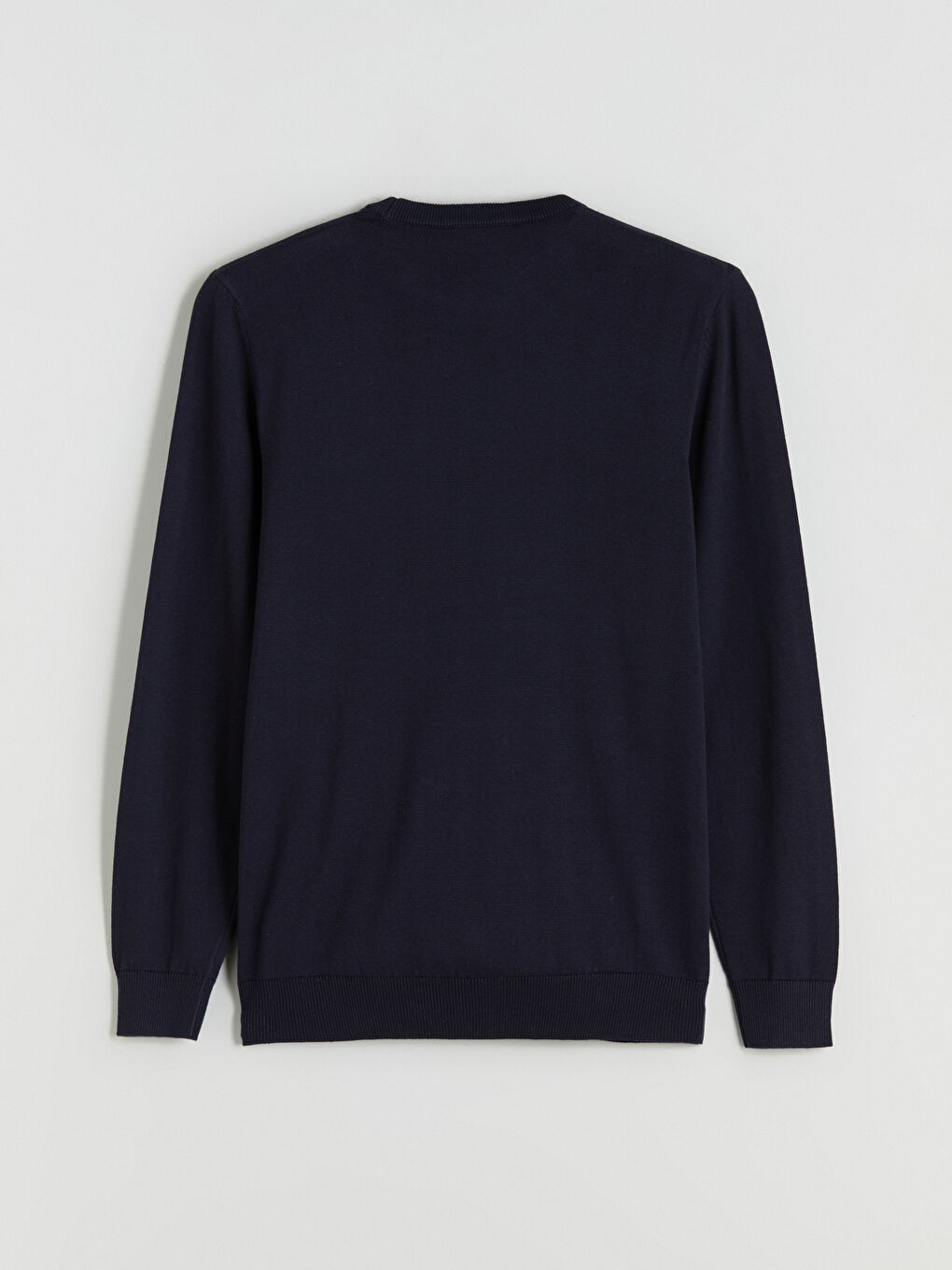 Пуловер с кръгло деколте и дълъг ръкав за мъже от трико-5