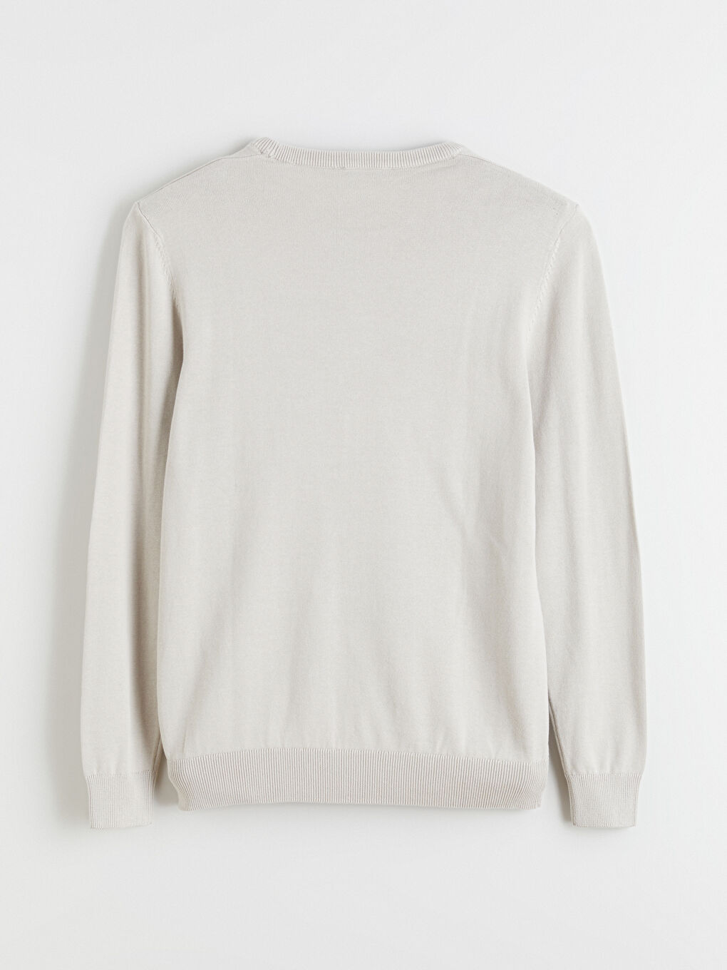 Мужской трикотажный свитер с круглым вырезом и длинными рукавами-5