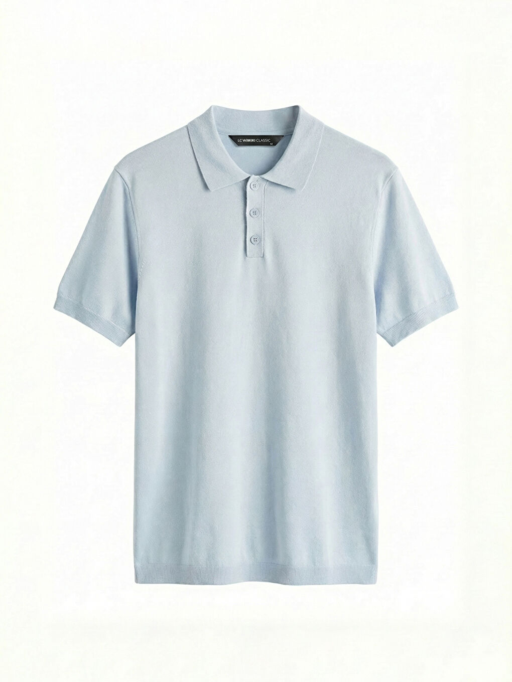 Mavi Polo Yaka Erkek Triko Kazak-5