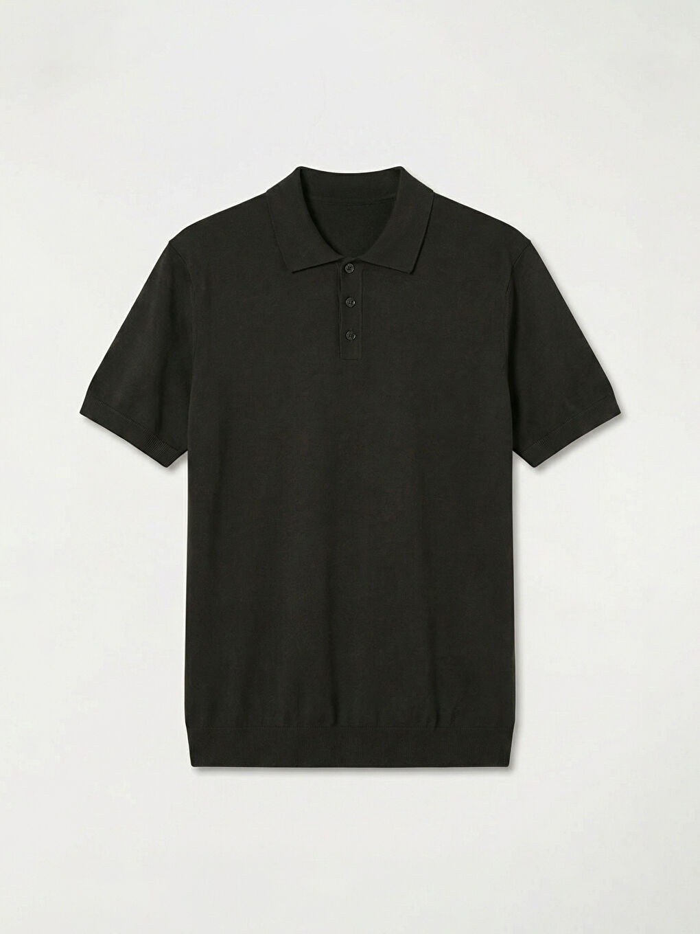 Kahverengi Polo Yaka Erkek Triko Kazak