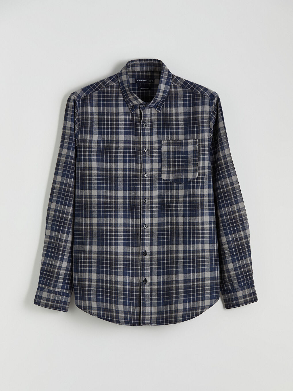 Men's Regular Fit Plaid Gabardine Shirt-4
