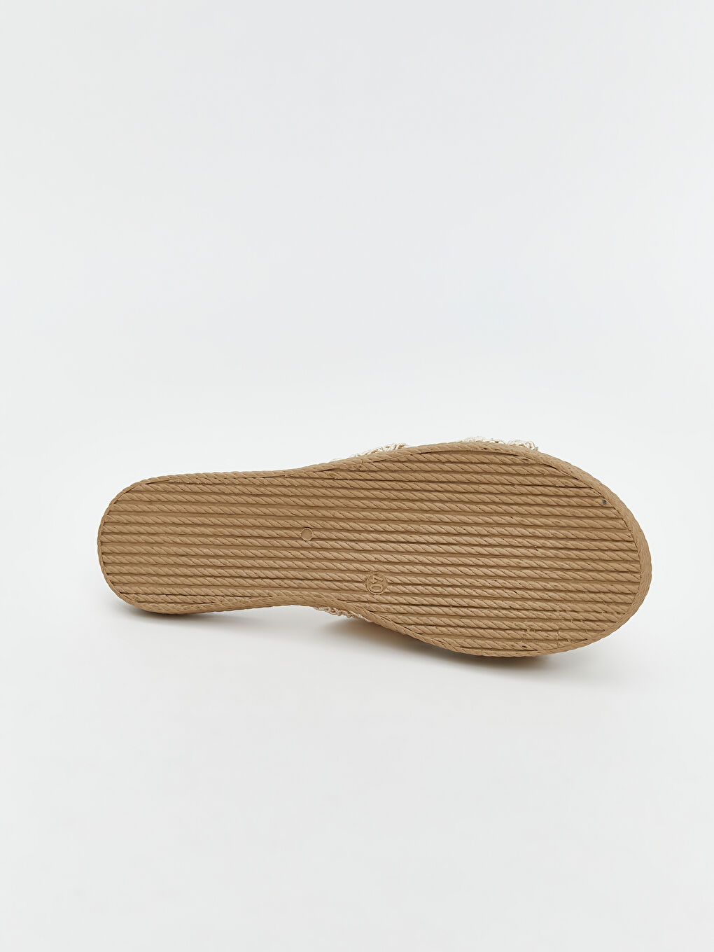 Bej Tek Bantlı Kadın Terlik-3