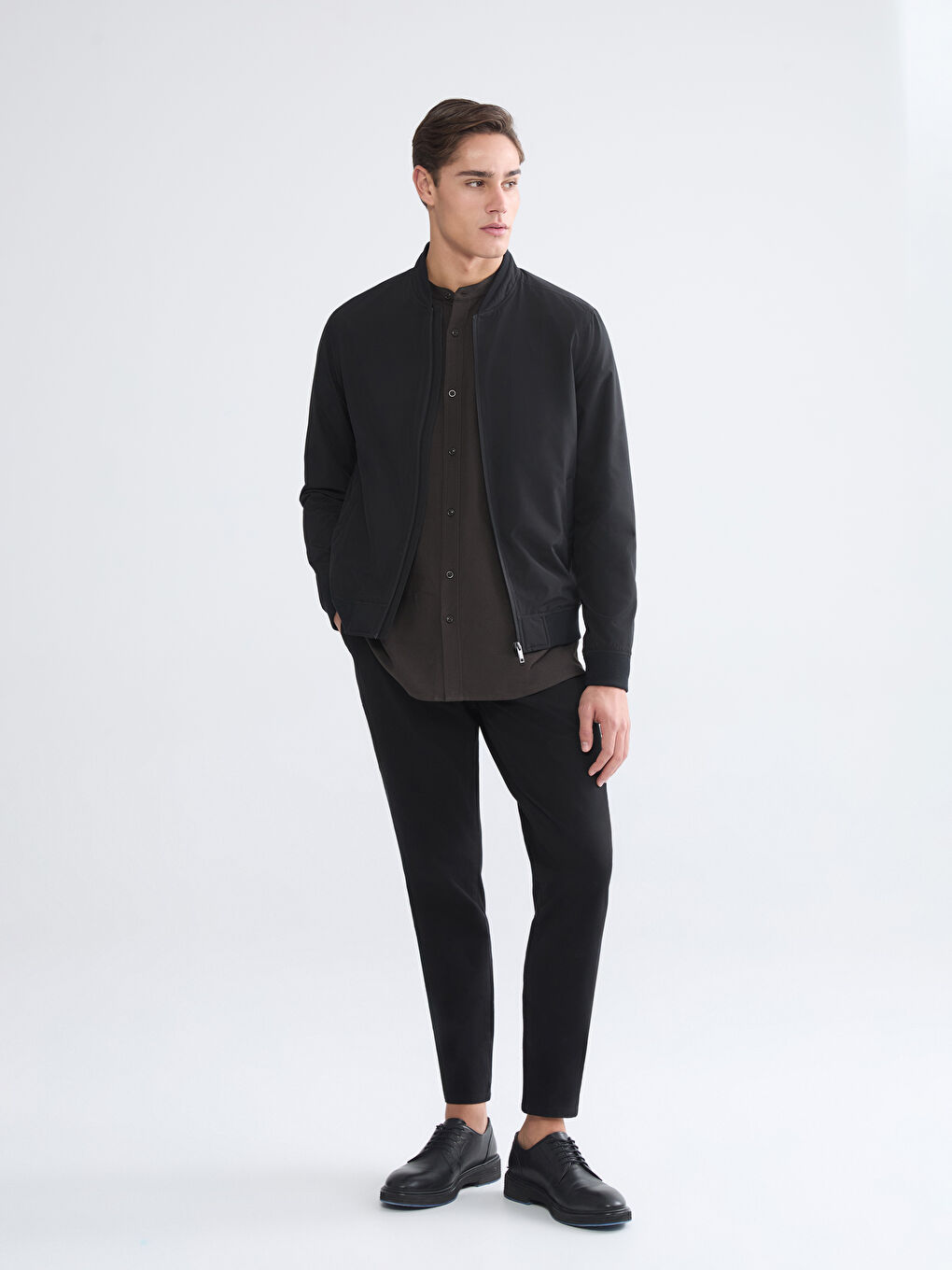 معطف أسود رجل-2