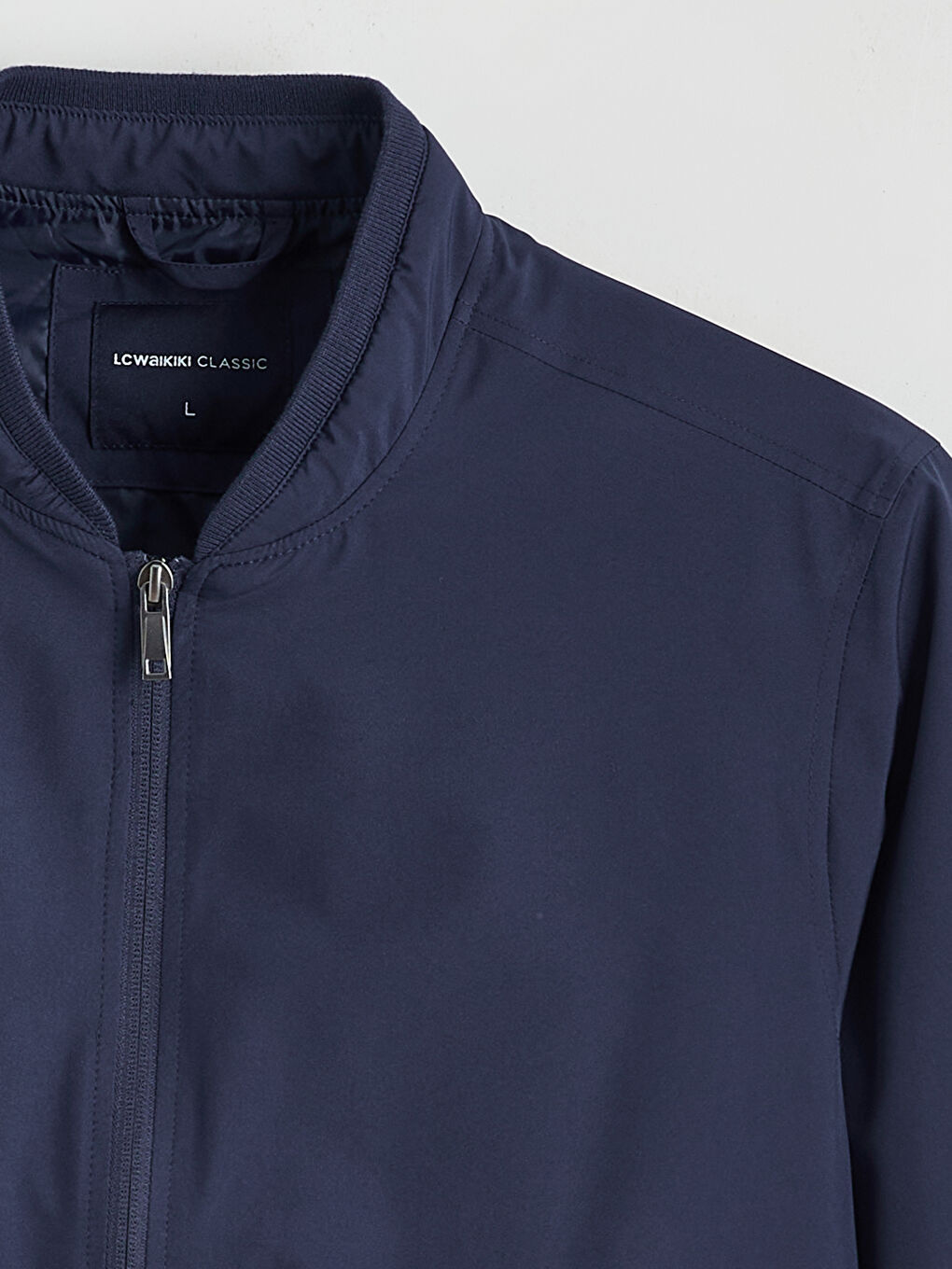 Lacivert Standart Kalıp Kolej Yaka Erkek Mont-6