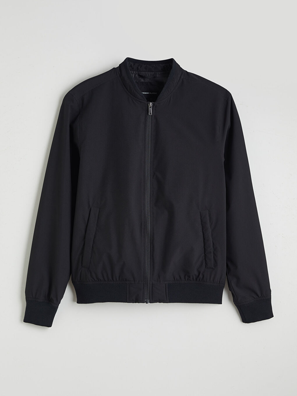 Siyah Standart Kalıp Kolej Yaka Erkek Mont-10