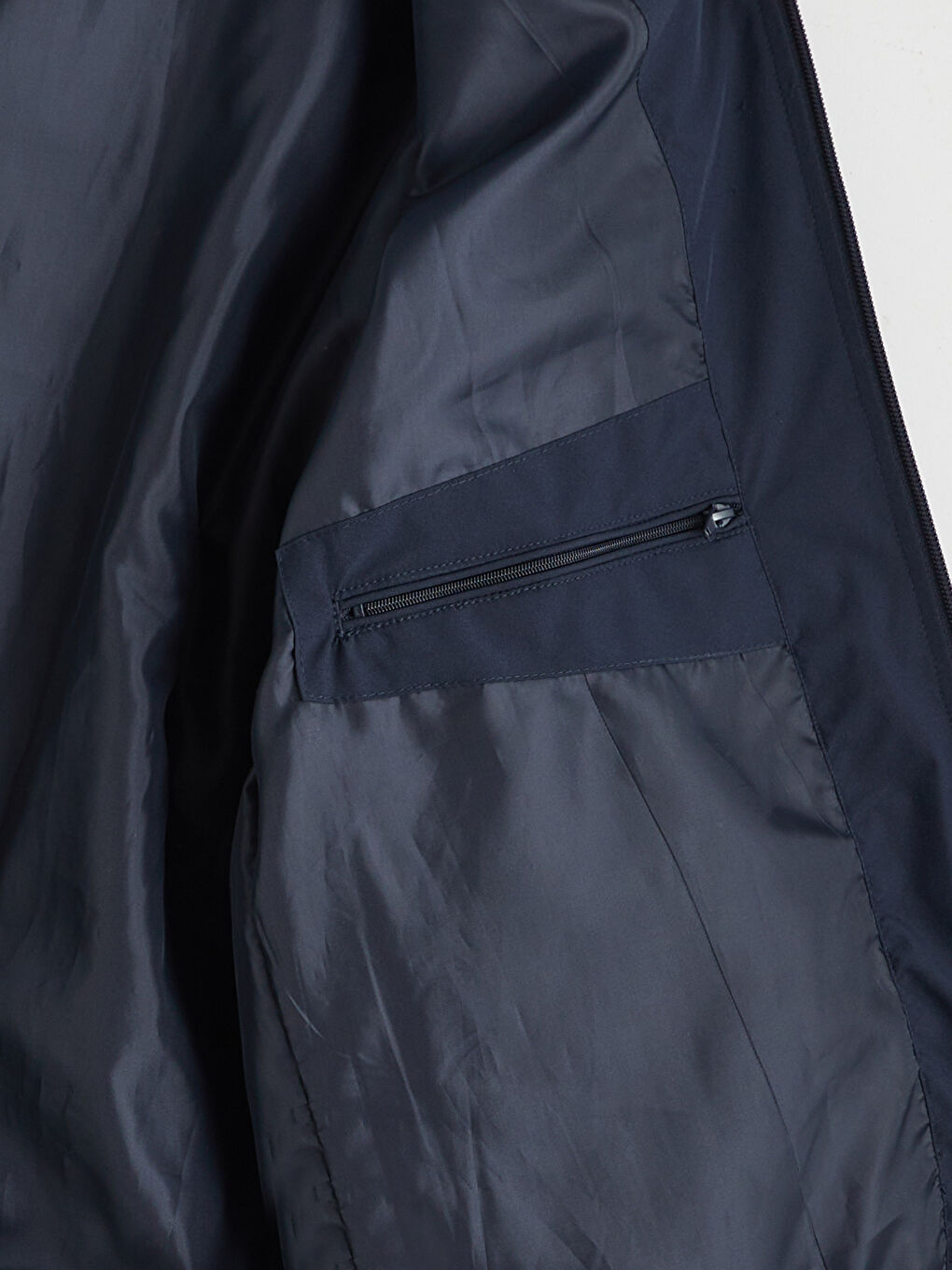 Lacivert Standart Kalıp Kolej Yaka Erkek Mont-12