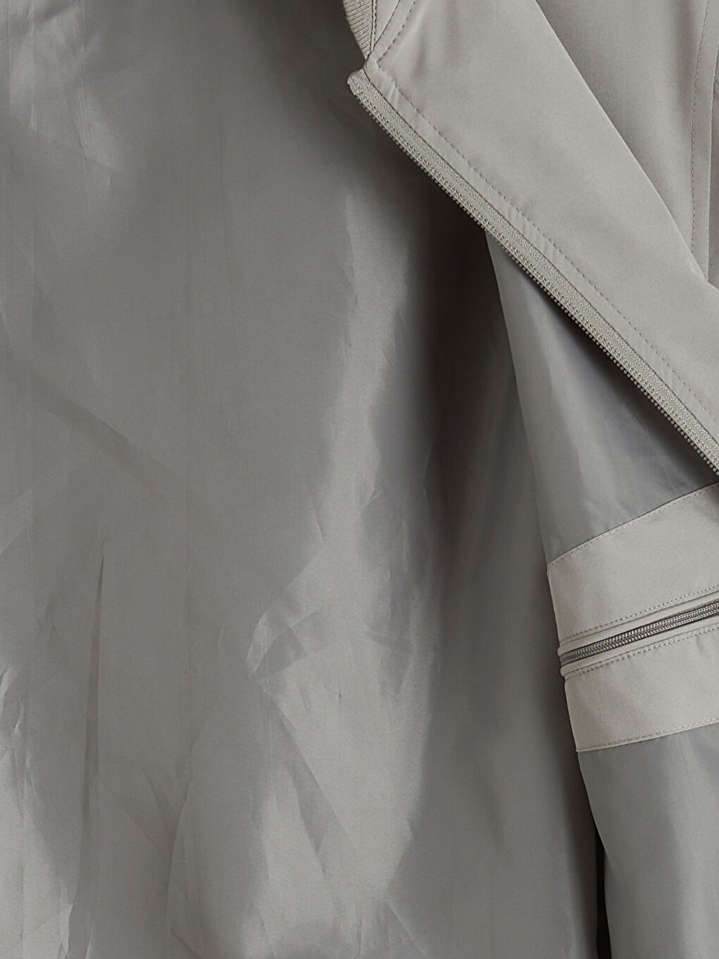 Gri Standart Kalıp Kolej Yaka Erkek Mont-5