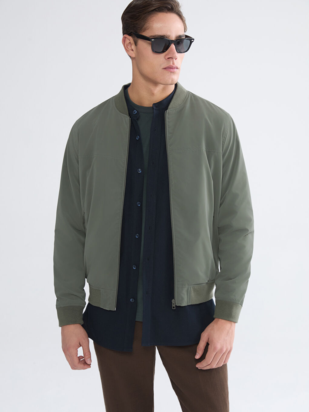 Мужское колледж пальто со стандартным кроем-1