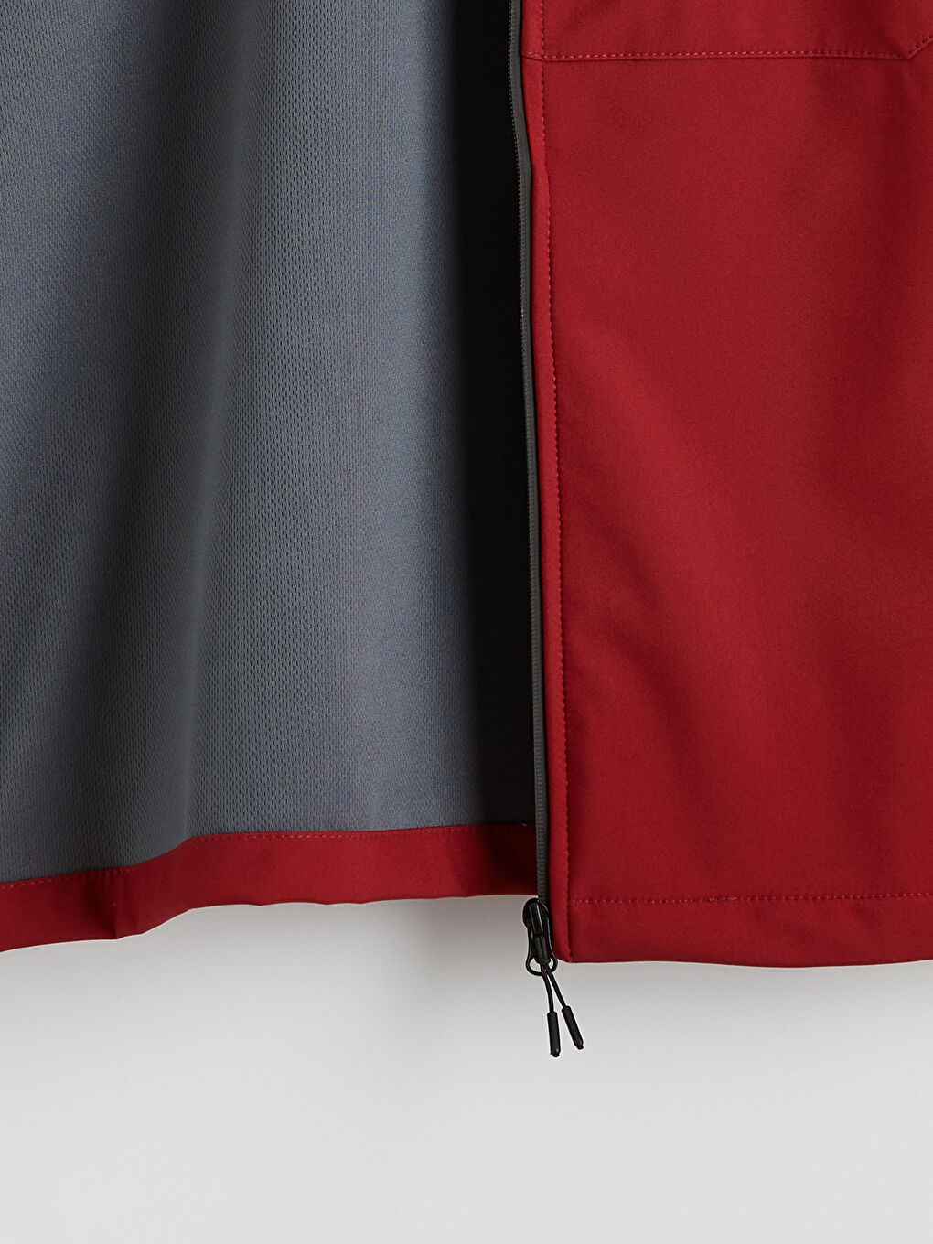 Kırmızı Standart Kalıp Dik Yaka Erkek Mont-7