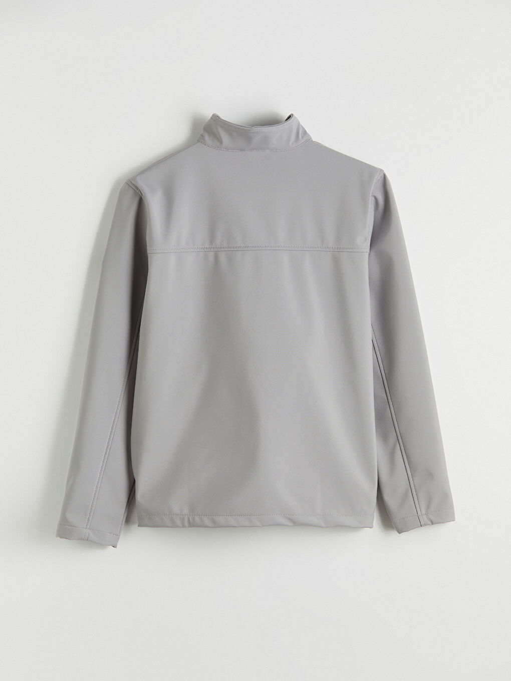 Gri Standart Kalıp Dik Yaka Erkek Mont-7