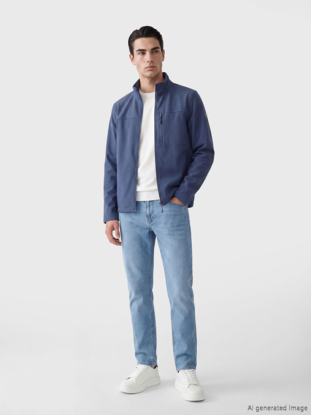 ზომა: რეგულარული მაღალყელიანი მამაკაცის ქურთუკი-1