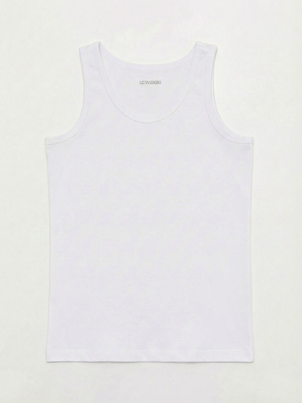 Beyaz Bisiklet Yaka Erkek Çocuk Atlet 2'li-3