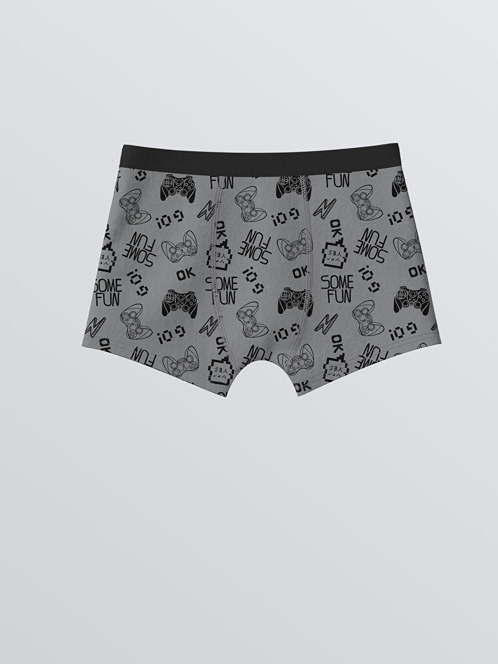 Gri Baskılı Erkek Çocuk Boxer