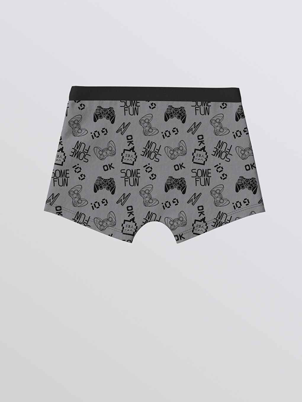 Gri Baskılı Erkek Çocuk Boxer-1