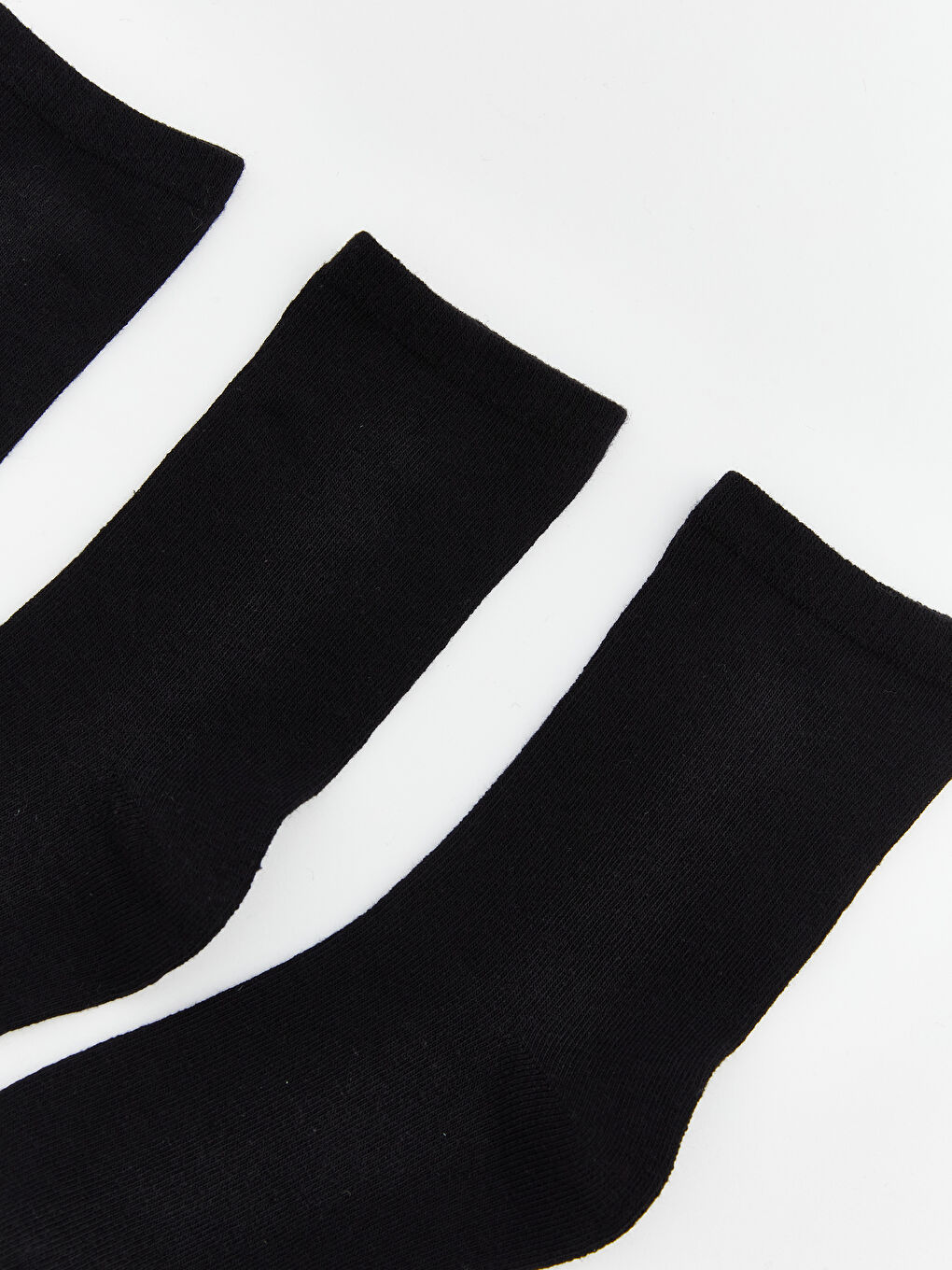 Siyah Kadın Düz Soket Çorap 5'li-1