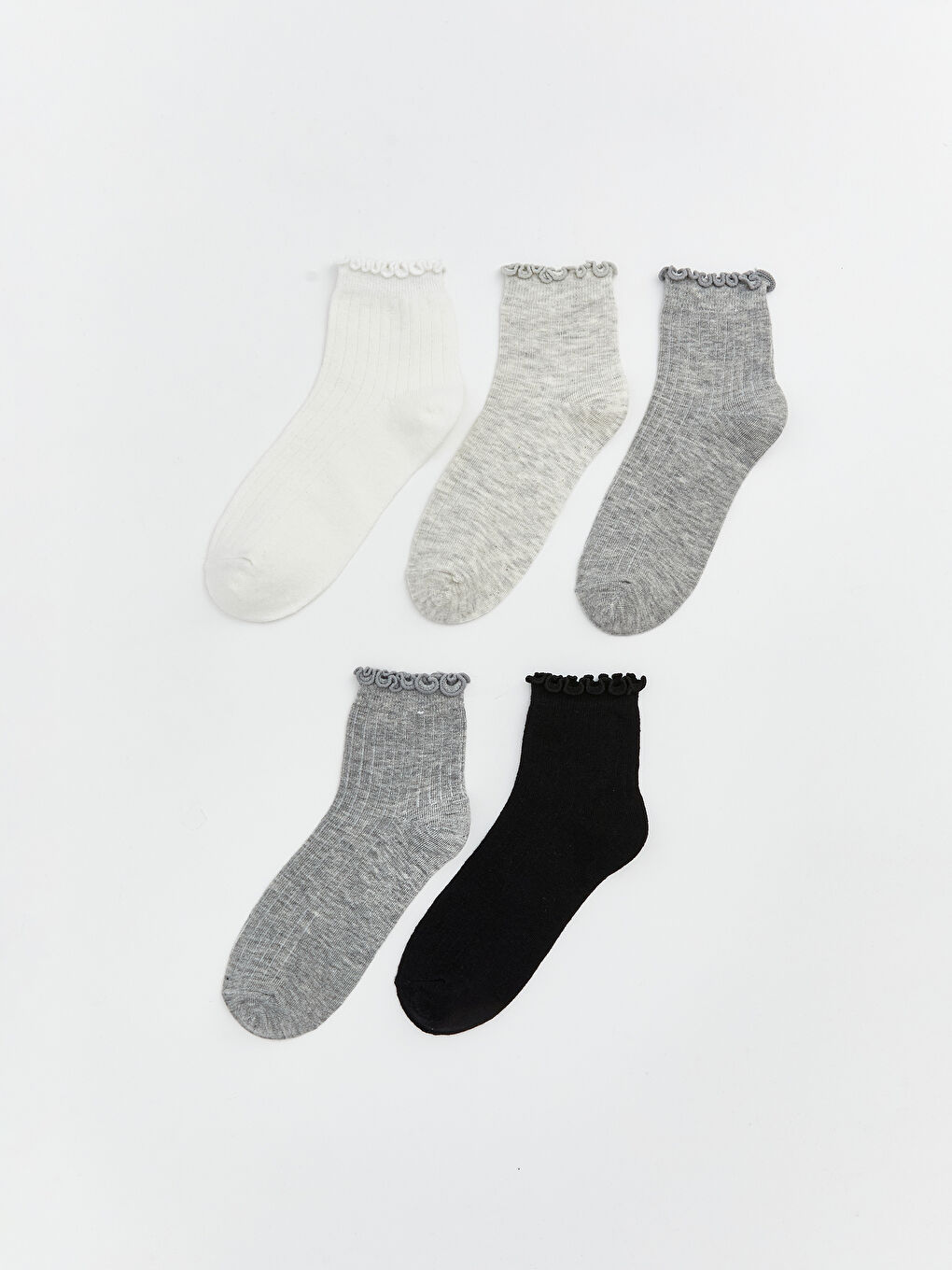Ekru Kadın Soket Çorap 5'li