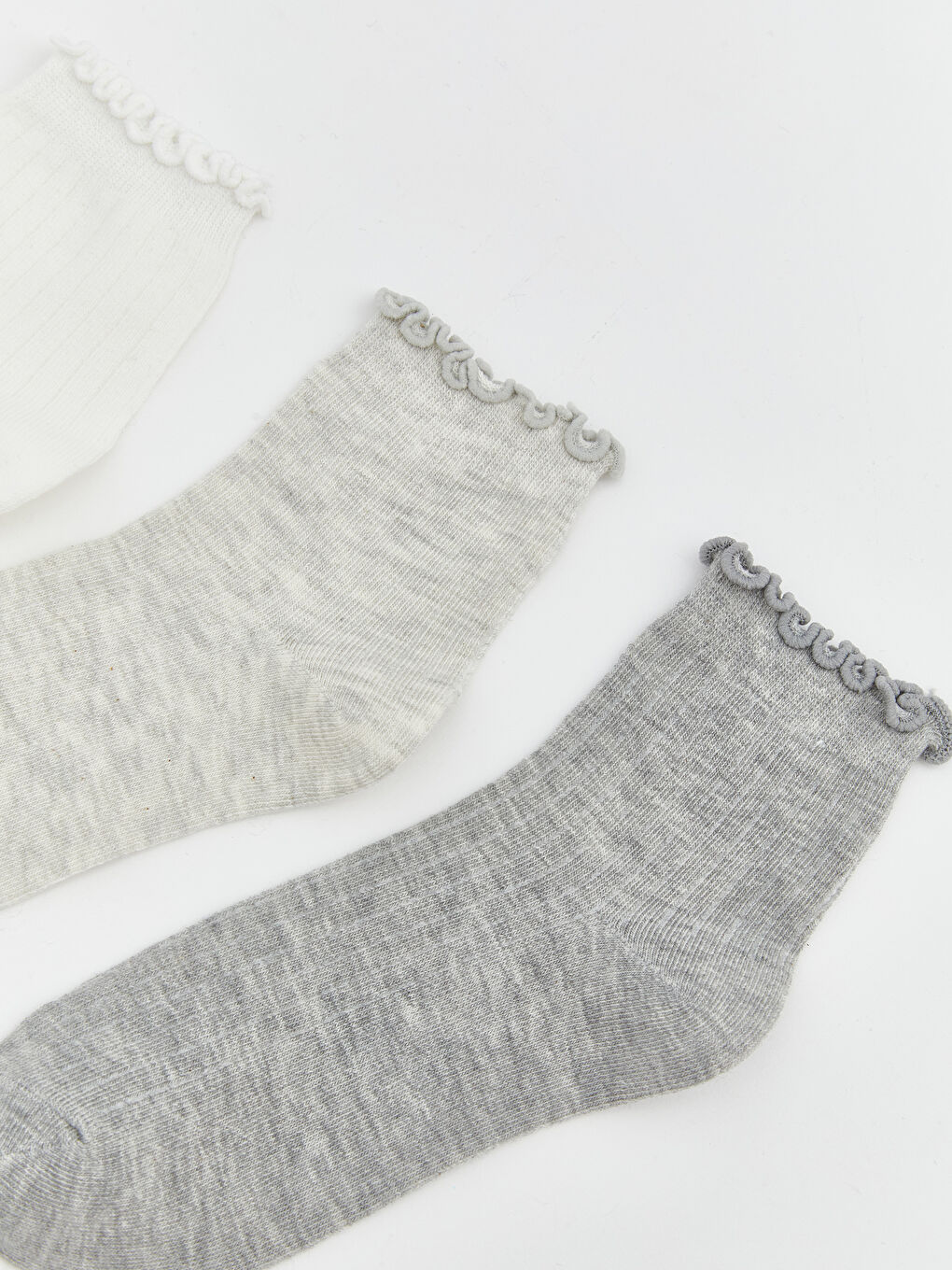 Ekru Kadın Soket Çorap 5'li-1