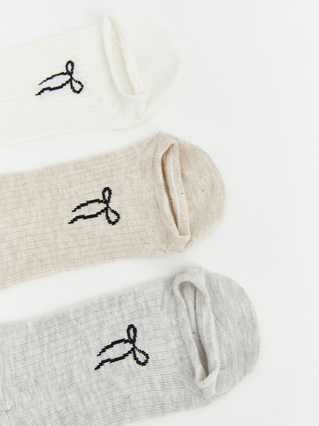 Women's Ankle Socks with Bow Print - Set of 5-1