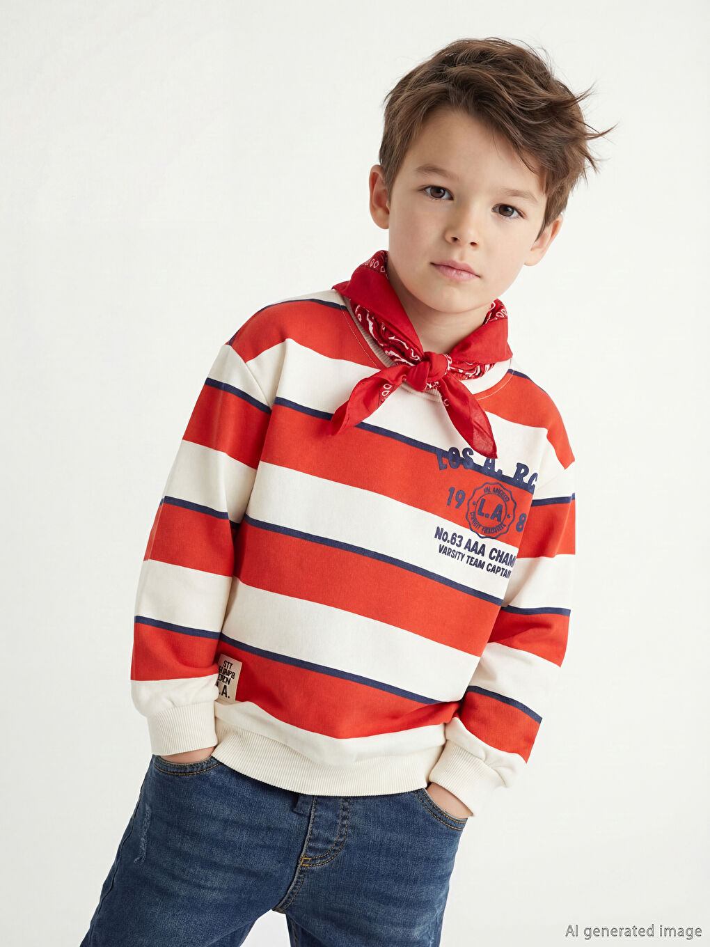 Свитшот с круглым вырезом для мальчиков-1