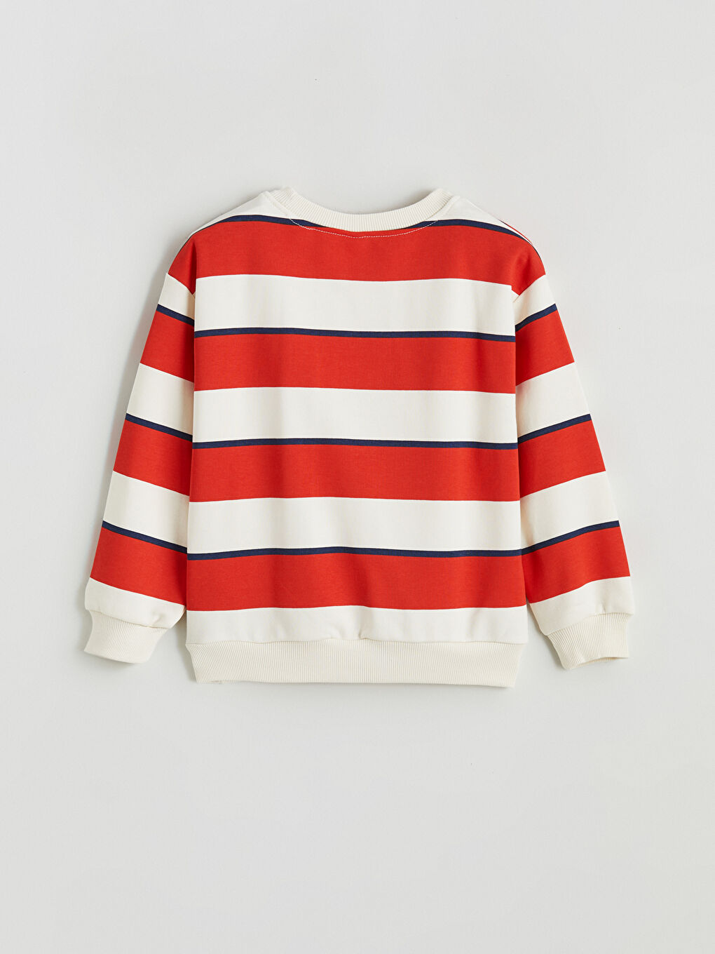 Bej Bisiklet Yaka Erkek Çocuk Sweatshirt-2