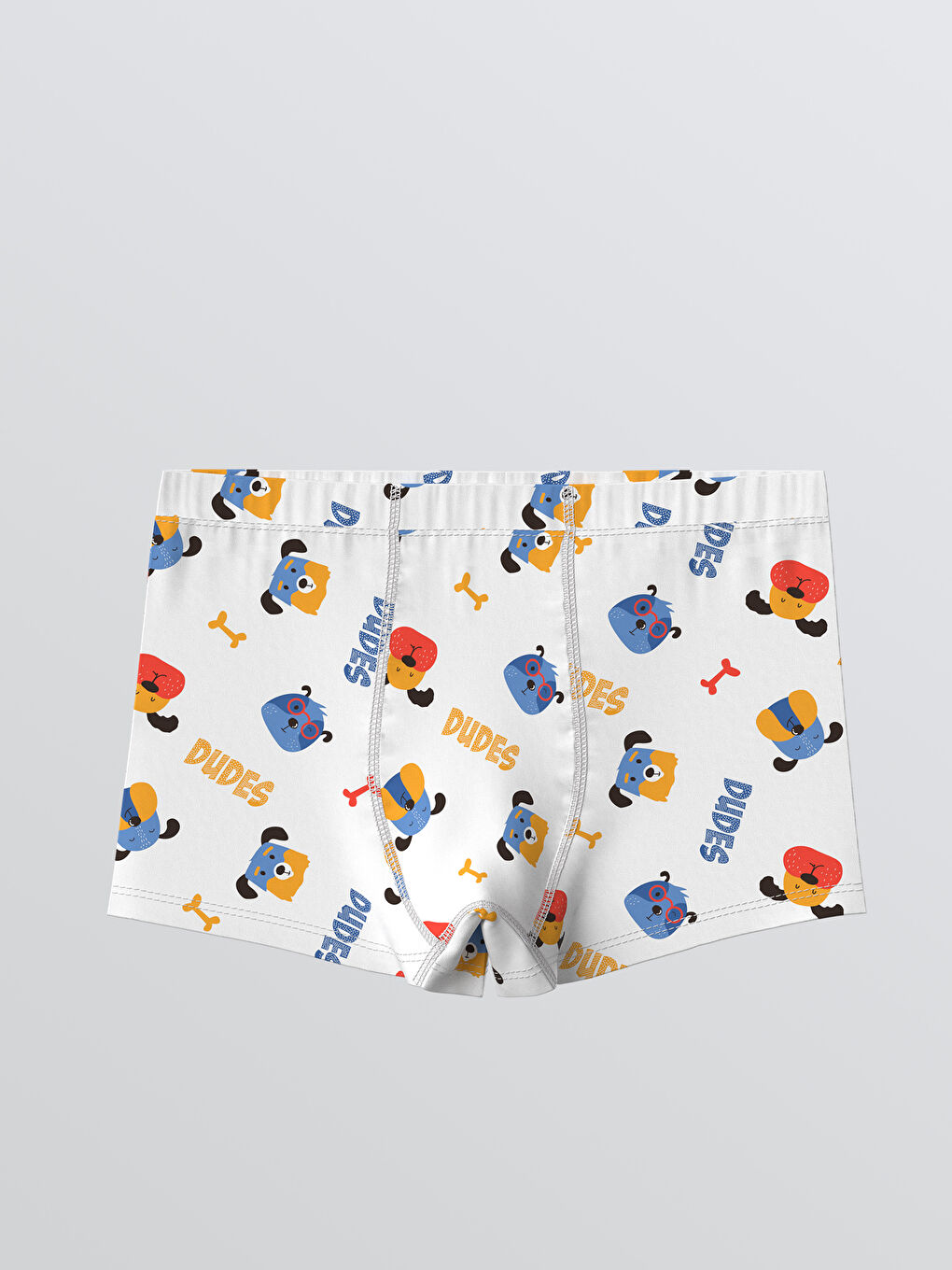 Beyaz Desenli Erkek Bebek Boxer