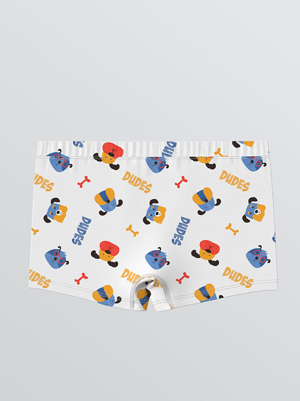 Beyaz Baskılı Erkek Çocuk Boxer 3'lü-4