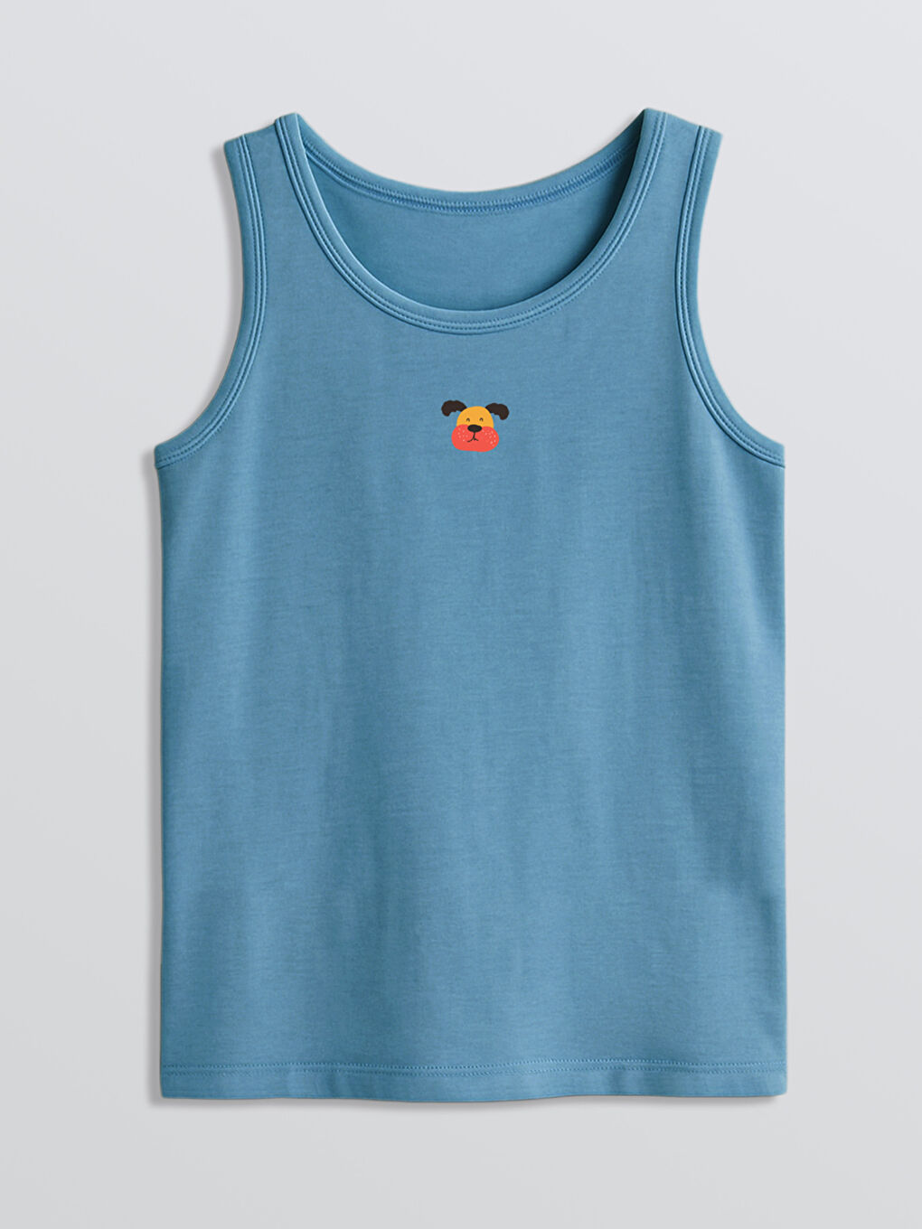 Mavi Baskılı Erkek Çocuk Atlet