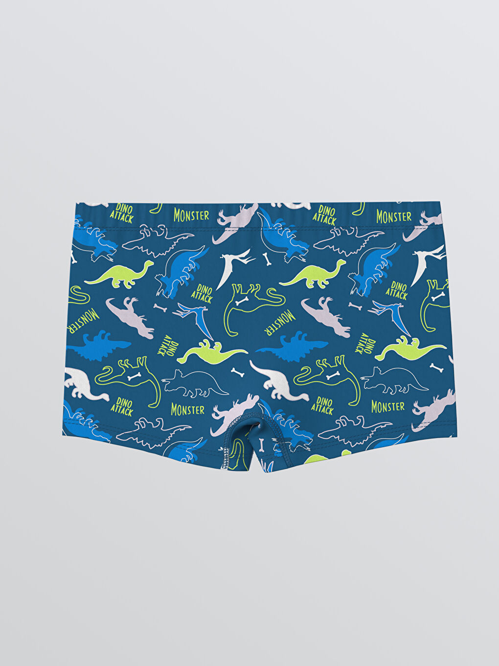 Lacivert Dinozor Baskılı Erkek Çocuk Boxer 3'lü-4