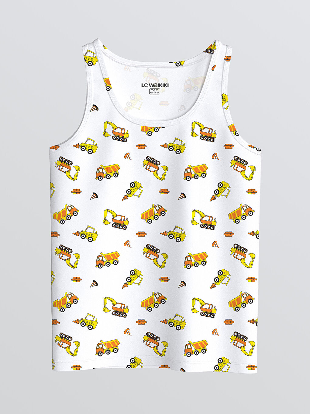 Ekru Bisiklet Yaka Erkek Çocuk Atlet