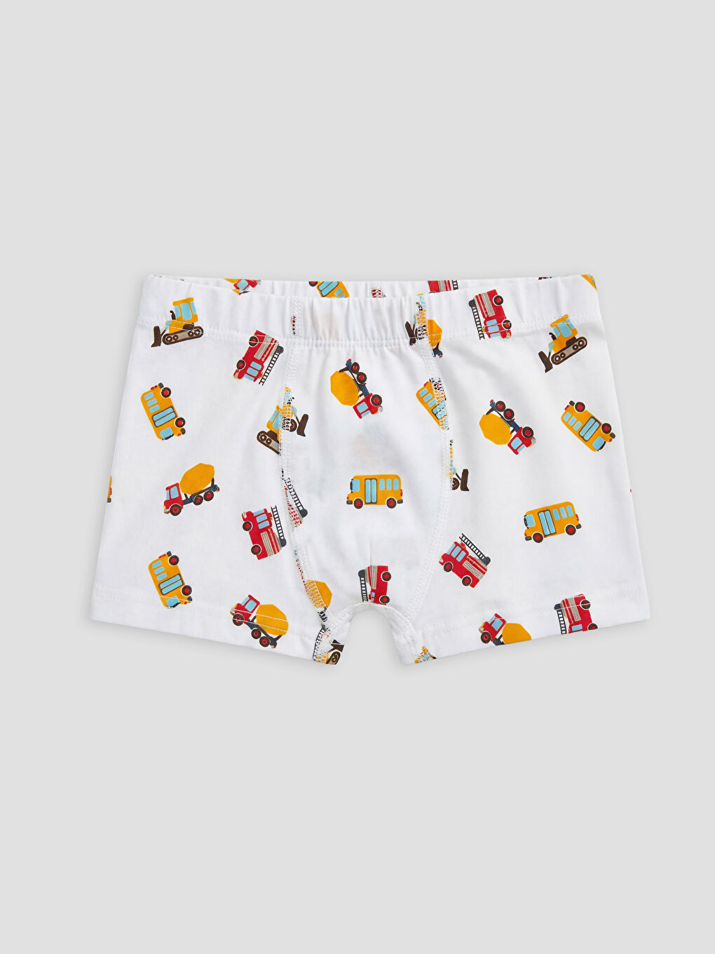Ekru Baskılı Erkek Çocuk Boxer