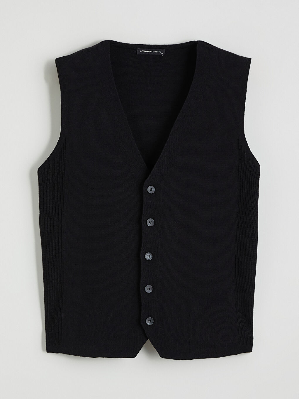 Regular Fit V Neck Men's Knitwear Waistcoat-4