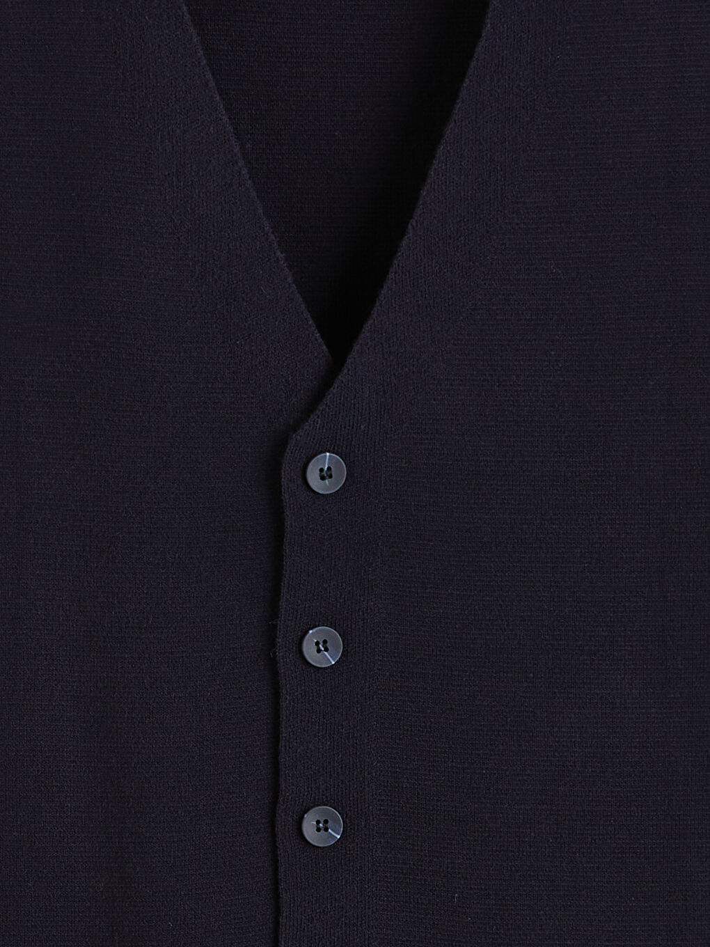 Lacivert Standart Kalıp V Yaka Erkek Triko Yelek-5