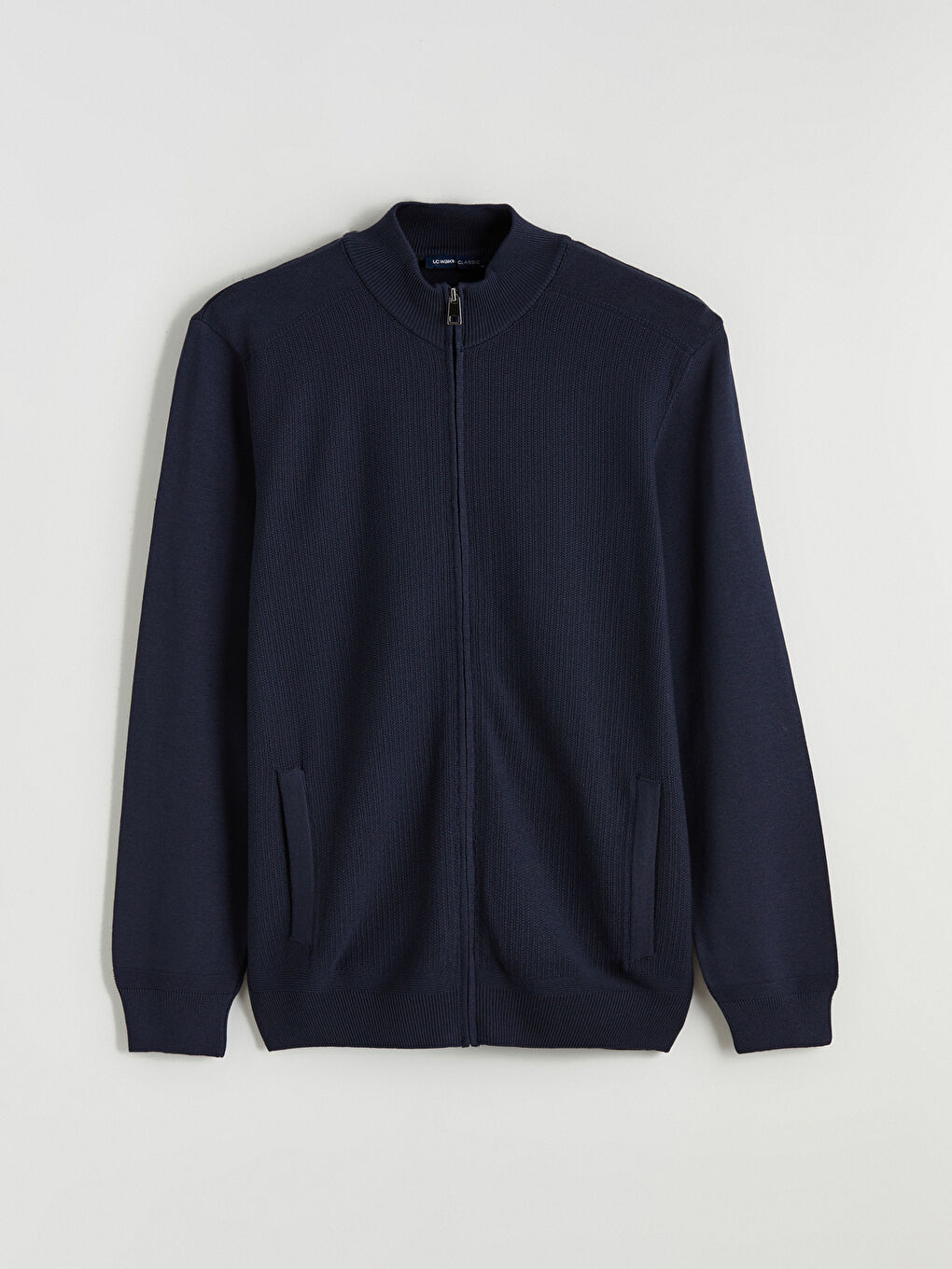 Lacivert Polo Yaka Erkek Triko Hırka-4