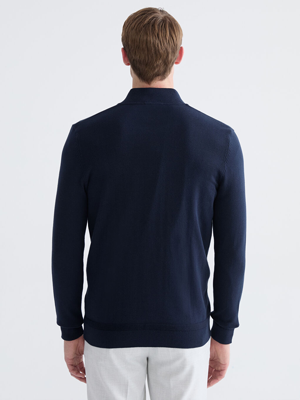 Мужчины Синий Кардиган-3