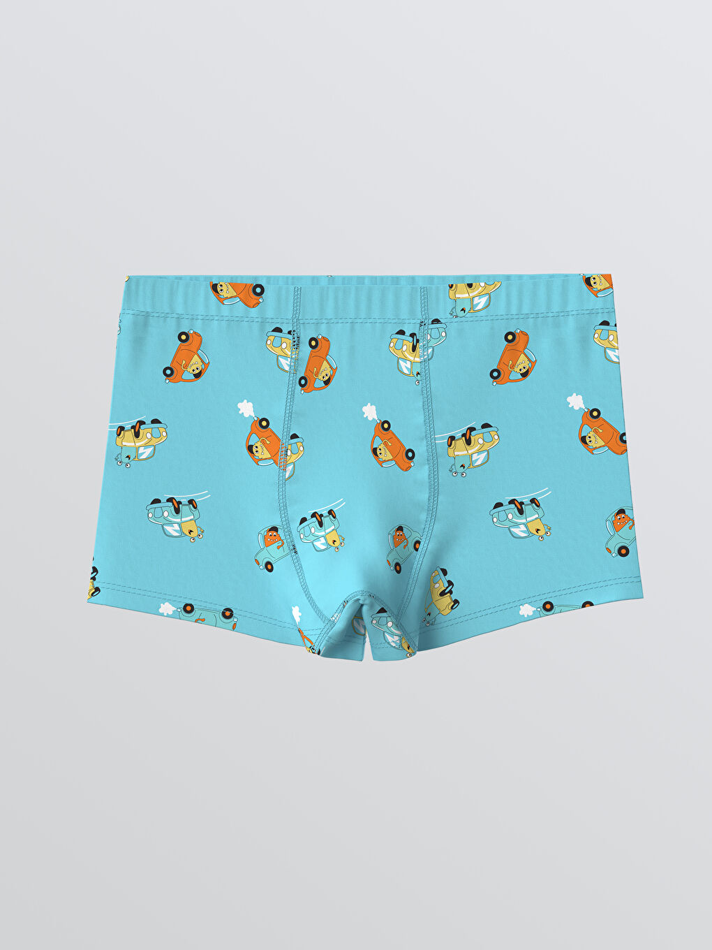 Mavi Baskılı Erkek Çocuk Boxer 3'lü-2