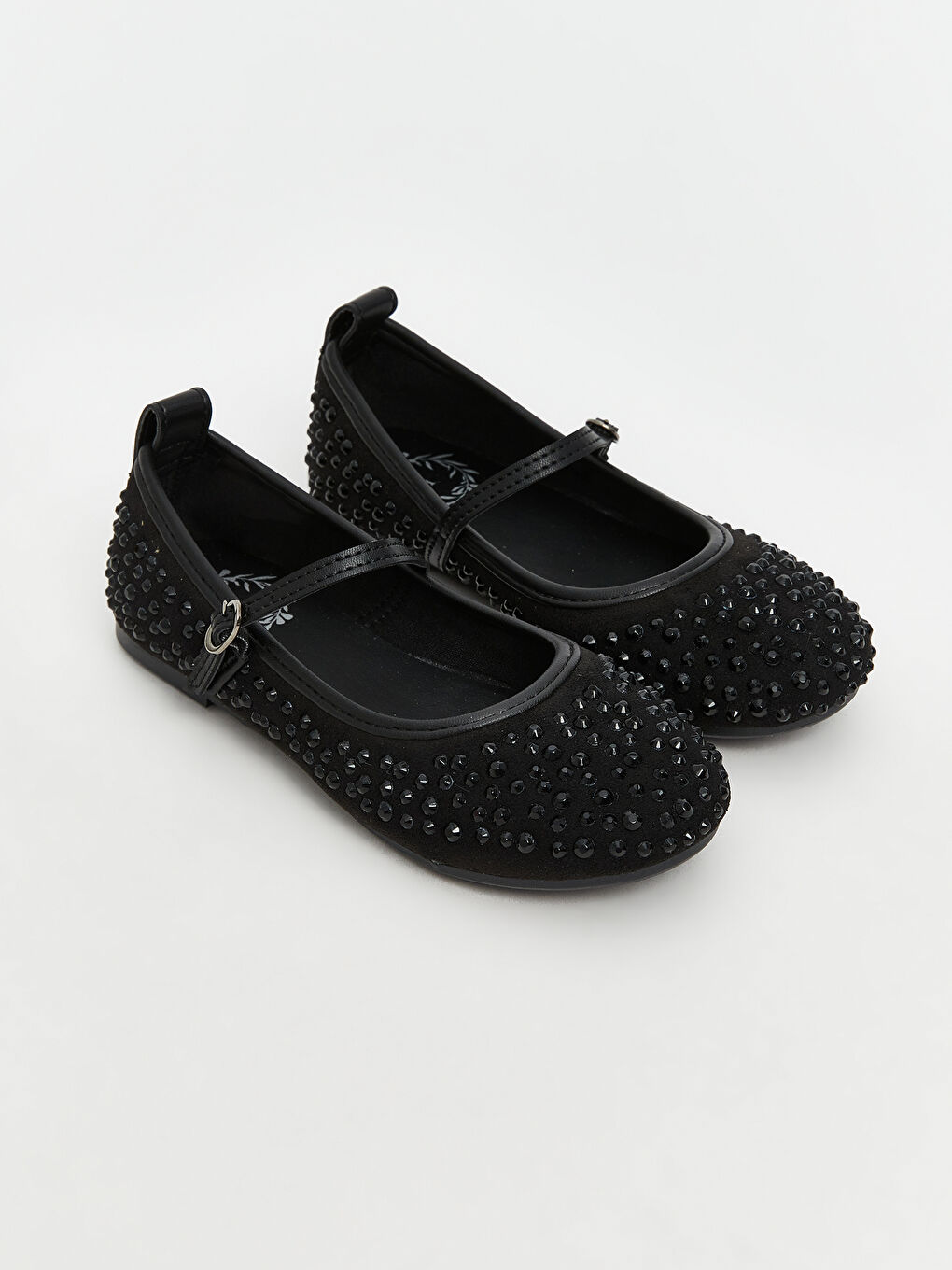 Siyah Taşlı Kız Çocuk Babet