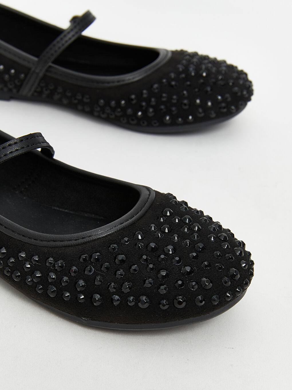 Siyah Taşlı Kız Çocuk Babet-2