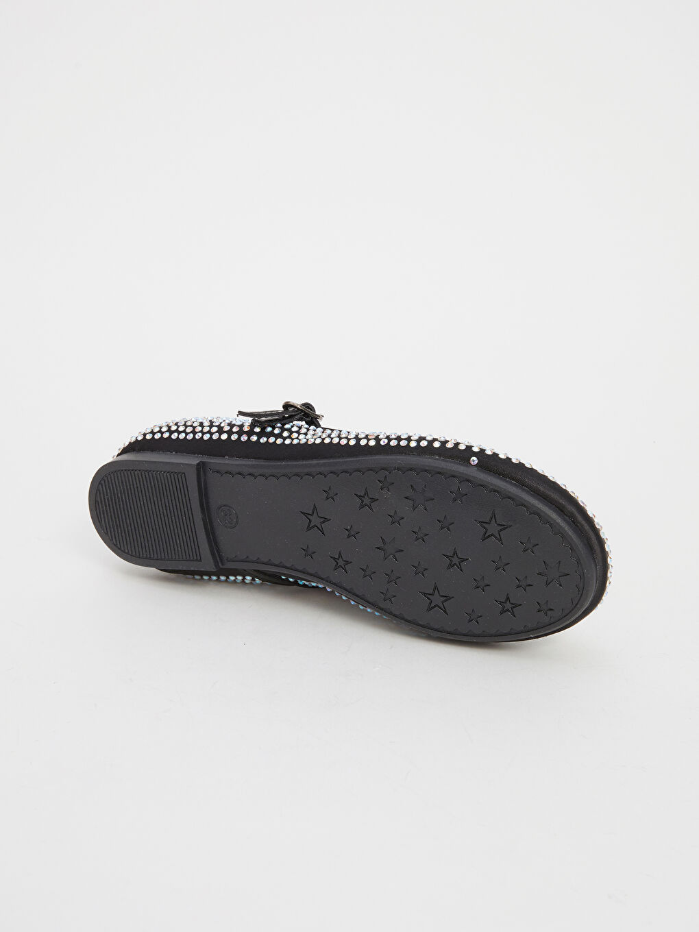 Siyah Taş Detaylı Kız Çocuk Babet-4