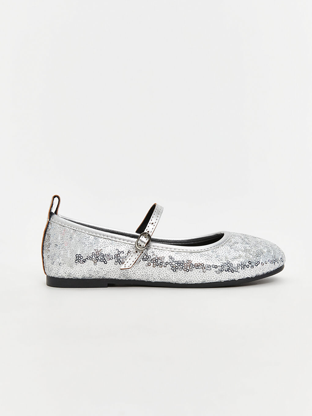 Gri Taş Detaylı Kız Çocuk Babet-1