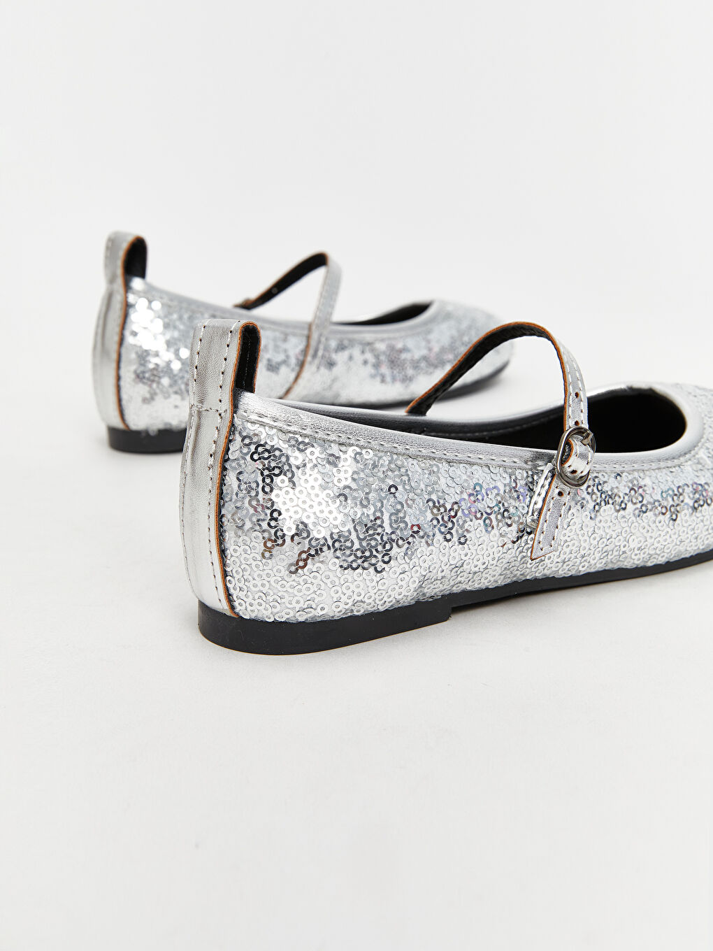 Gri Taş Detaylı Kız Çocuk Babet-4